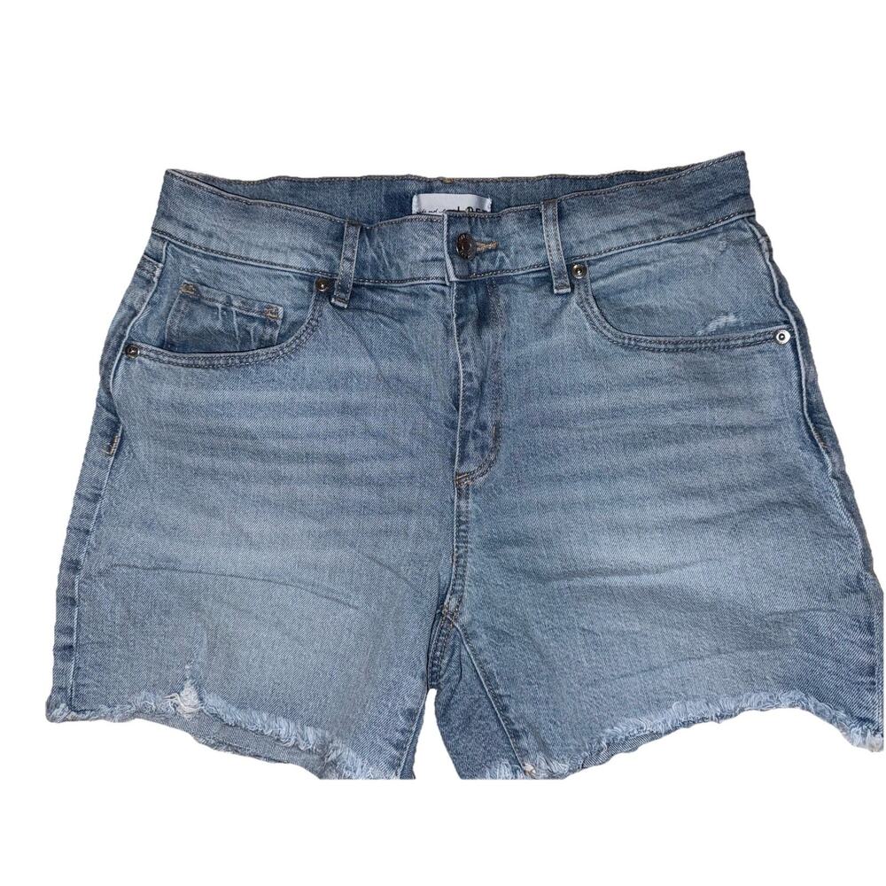 Ann Taylor Loft Denim Shorts Women’s 4” Cut Off Raw Hem Distressed Stretch Sz. 6
